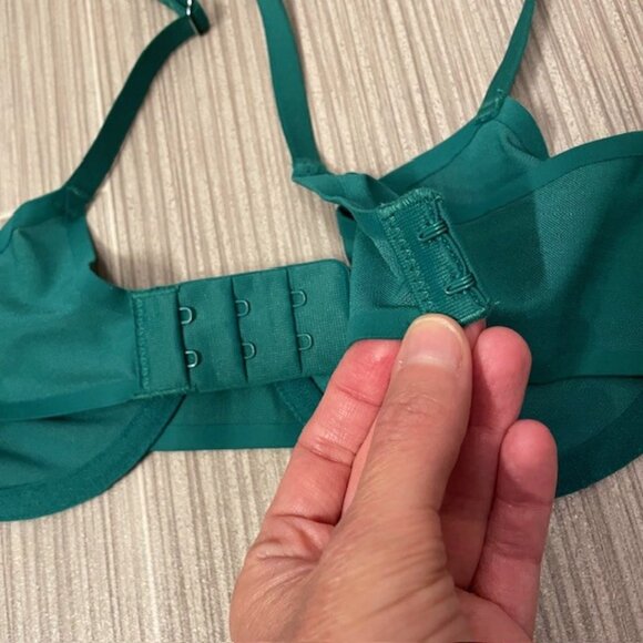 NWT Aerie Smoothez Green Unlined Sheer Mesh Balconette Underwire Bra 36B - Picture 7 of 11
